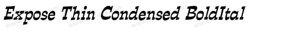 Expose Thin Condensed BoldItalic字体转换